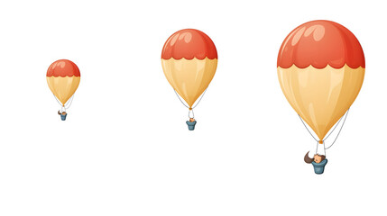 Obraz premium Colorful and Adorable Balloon Cartoon Vector Illustration for Designs