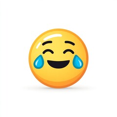 Fototapeta premium Laughing Face with Tears Emoji