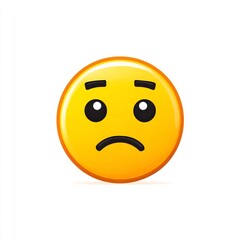 Fototapeta premium confused face emoji icon 