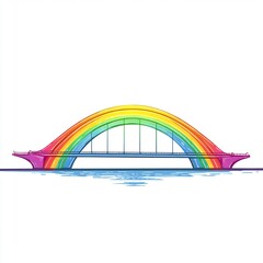 Obraz premium Magic rainbow bridge