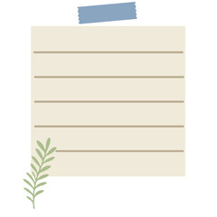 Polaroid Memo Pad with Leaf Accent_Blue Tape