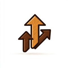 business growth arrow chart icon flat 