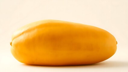 A single ripe mango fruit is displayed against a plain light background.