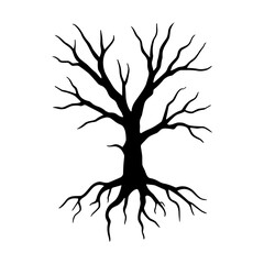 Fototapeta premium Bare Tree Silhouette