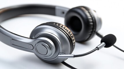 Professional Headphones with Microphone for IP Call Center Communication