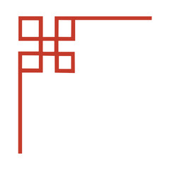 Obraz premium Chinese Frame Corner Border