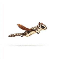 Obraz premium Flying squirrel gliding through air