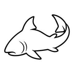 Fototapeta premium Outline Salmon Fish