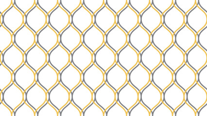 Naklejka premium Steel wire chain link fence gold seamless pattern. Grid fence bakcground. 