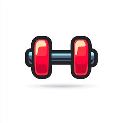 Dumbbell Icon for Fitness Branding Outline