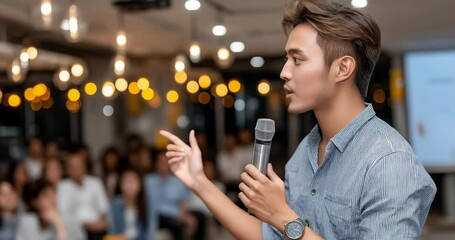 Entrepreneur Pitches Tech Startup