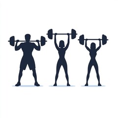 Weightlifter in gym pose