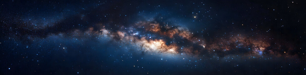 Majestic starry night sky with twinkling stars over a deep black canvas, cosmos, nocturnal