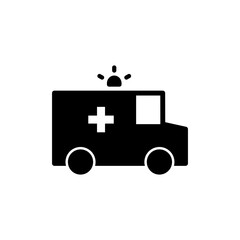 Fototapeta premium Ambulance icon symbol for apps and websites. ambulance truck sign and symbol. ambulance car
