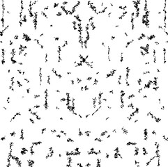 Noisy texture in the form of thin distorted dirty spots.