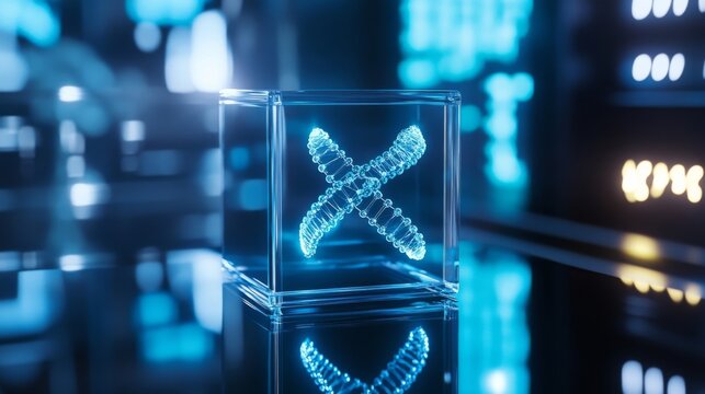 3D Holographic Display of a Double Helix Structure