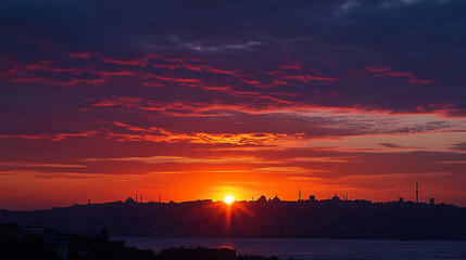  An unforgettable sunset over the historic cityscape of Istanbul, Turkey (2)