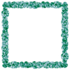 Colorful Flower Textured Square Shape Frame