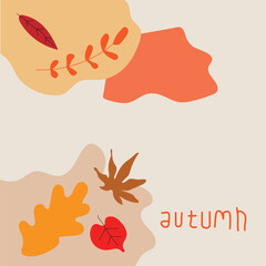 design vector art background, cover style autumn