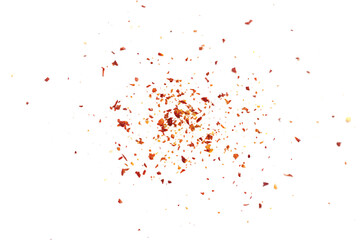 Naklejka premium Abstract Orange and White Particle Explosion on Black Background