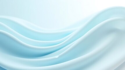 Naklejka premium Matte ice blue to pearl white gradient background with soft flowing curves and canvas texture. Cool, calm, and elegant with a frosted fabric feel.