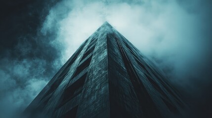 A wide-angle view of an industrial cooling tower with mist rising, symbolizing energy efficiency and environmental impact