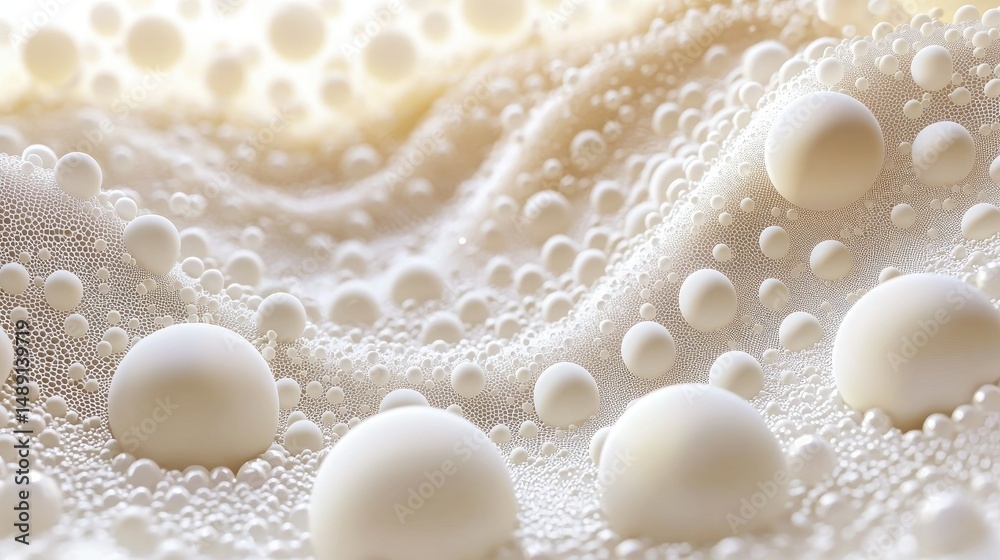 Fototapete Elegant smooth white waveforms flowing in a surreal and modern composition.