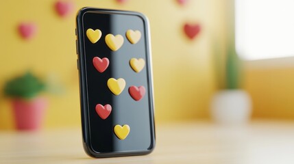 phone screen UI with trending sounds, likes, emojis --ar 16:9 --profile jselgsk --v 6.1 Job ID: 6699c3cd-3ea2-465b-bd3a-384a22f269cb