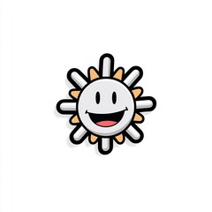 Obraz premium Happy sun face cartoon icon