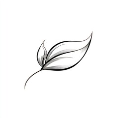 Obraz premium Falling Leaf with Smooth Curves