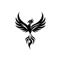 Fototapeta premium phoenix rising from flames art