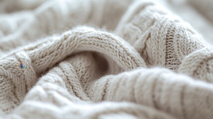 Cozy Textured Knit Fabric Close-Up for Warmth and Comfort