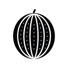 Sweet watermelon summer fruit silhouette icon
