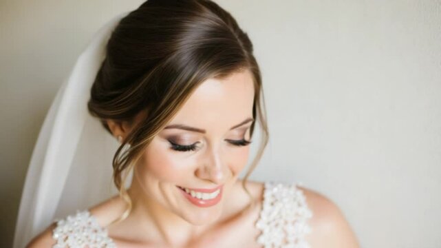 Bride close up on her wedding day