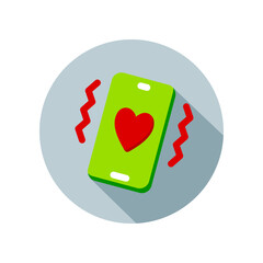 Design Illustration graphic of Love Buzz Notification icon with flat style. Suitable for UI, mobile design, web design, etc.