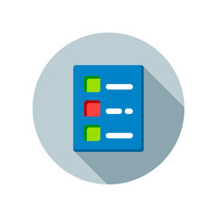 Design Illustration graphic of list to do icon with flat style. Suitable for UI, mobile design, web design, etc.