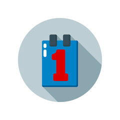 Design Illustration graphic of the first of the month icon with flat style. Suitable for UI, mobile design, web design, etc.