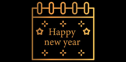 Happy New Year Calendar Design Vector Illustration.