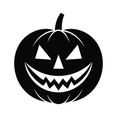 Spooky halloween jack o lantern silhouette