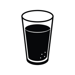 Glass of water silhouette simple design