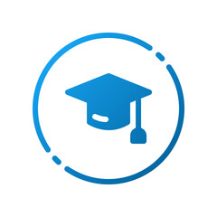 Design Illustration graphic of toga hat icon with gradient style. Suitable for UI, mobile design, web design, etc.