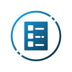 Design Illustration graphic of list to do icon with gradient style. Suitable for UI, mobile design, web design, etc.