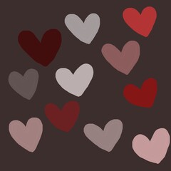 seamless background with hearts