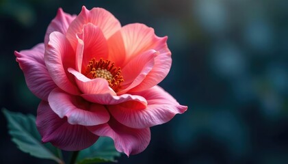 Abstract late-blooming flower, intricate petals unfurling , organic, plant, development