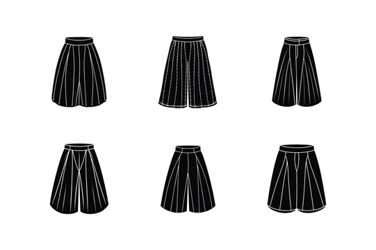 culottes sketch silhouette vector illustration