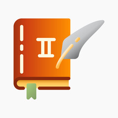 Design Illustration graphic of History Book icon with gradient style. Suitable for UI, mobile design, web design, etc.