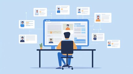 Business owner adjusts ad targeting by analyzing customer segments to boost conversions.