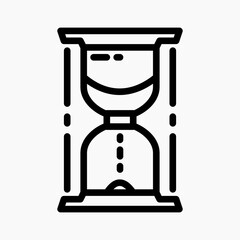 Design Illustration graphic of Hourglass icon with line style. Suitable for UI, mobile design, web design, etc.