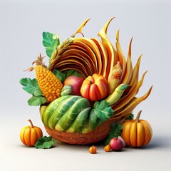 an AI Image Generator, Abstract Vegetable-Inspired Art with Surreal Colors