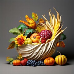 an AI Image Generator, Abstract Vegetable-Inspired Art with Surreal Colors